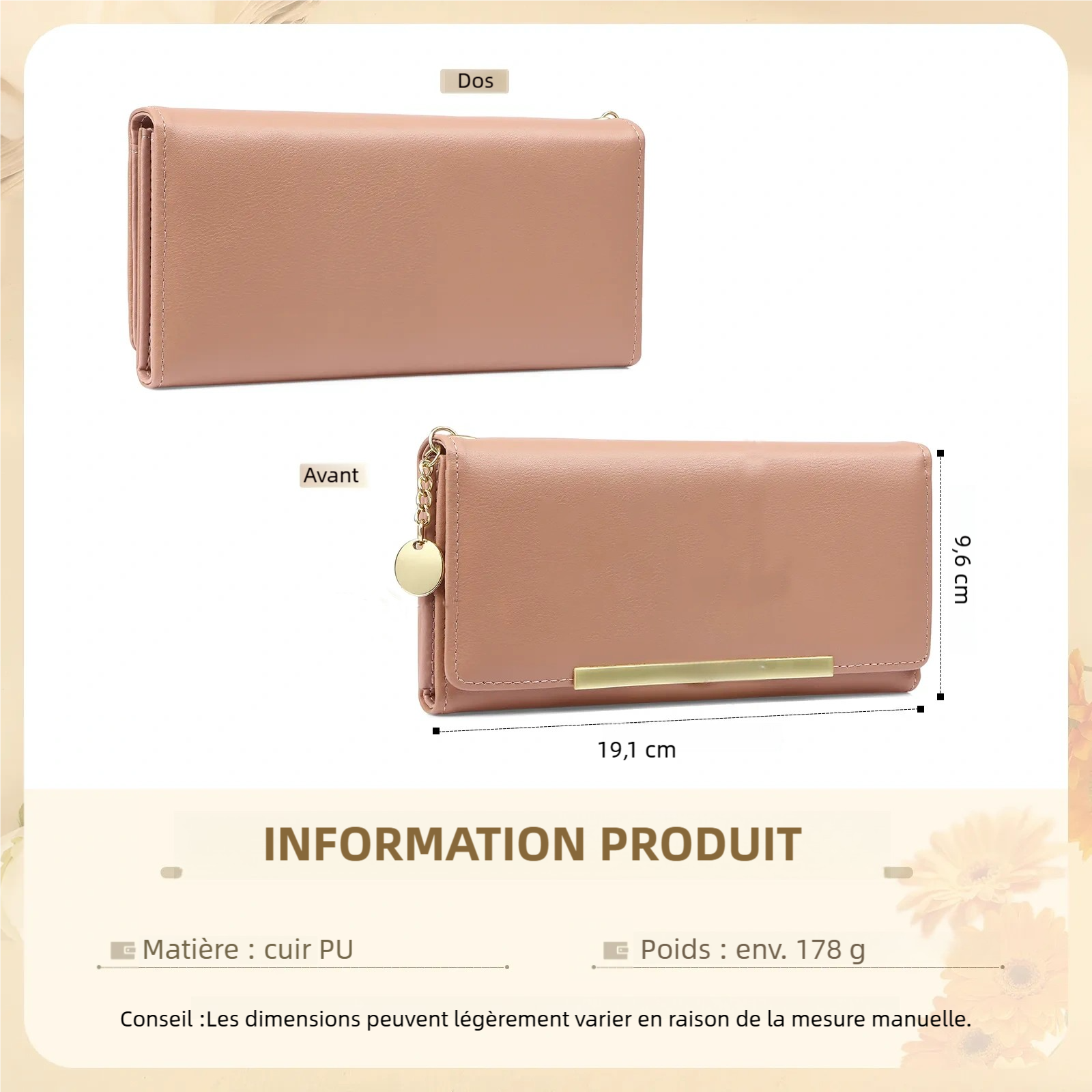 Portefeuille Personnalisé « Cette Maman/Mamie est aimée par… » avec Prénoms & Petits Personnages (jusqu’à 6 enfants)