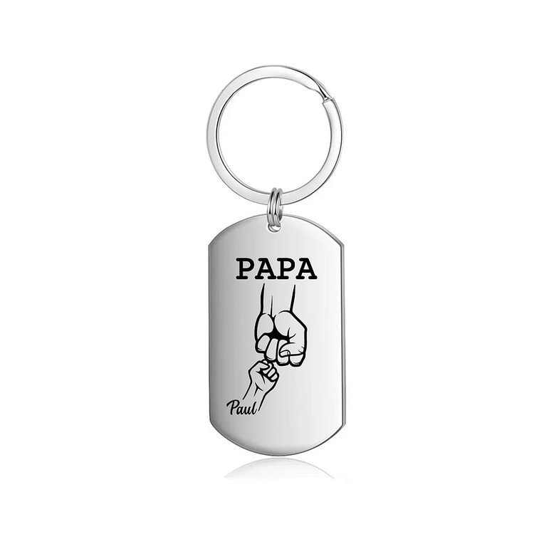 Jessemade FR À mon Papa - 1-5 Noms Porte-Clés Poings Personnalisés Cadeau Noël