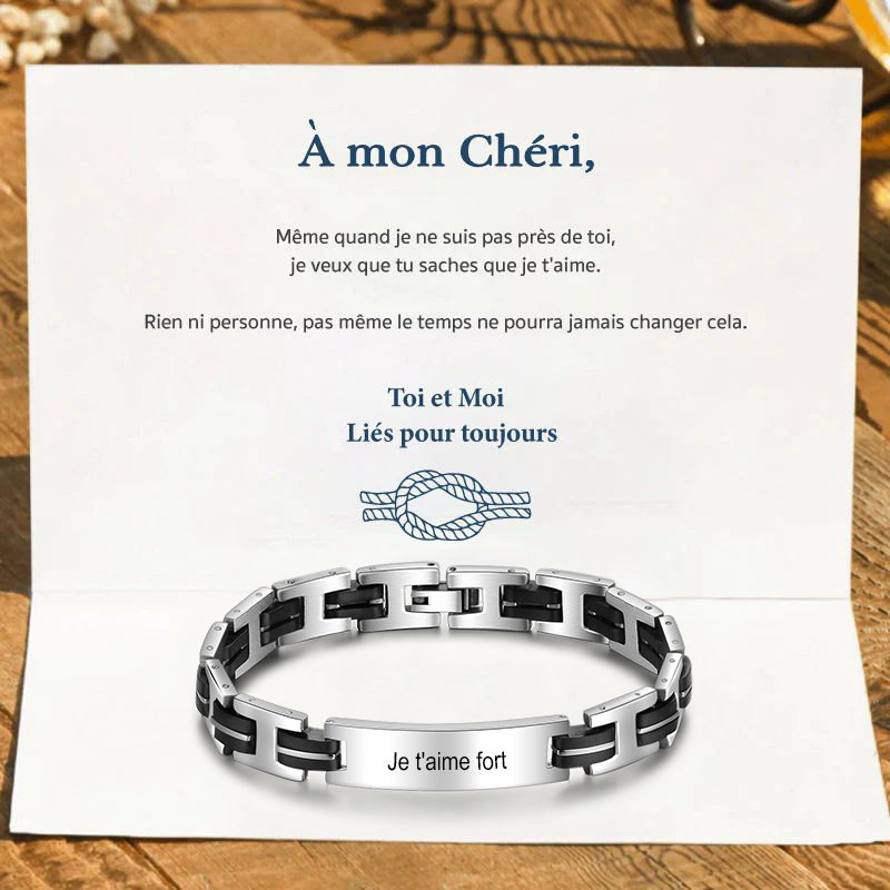 À Mon Chéri-Bracelets Pour Hommes Bracelets Gravure Personnalisés Bracelet Homme