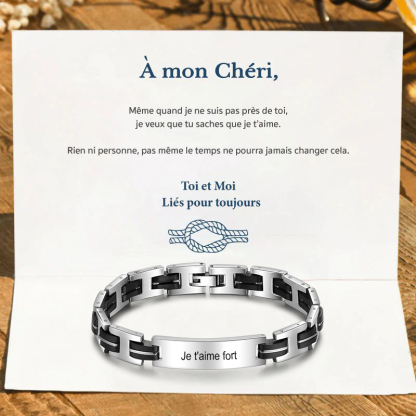 À Mon Chéri-Bracelets Pour Hommes Bracelets Gravure Personnalisés Bracelet Homme