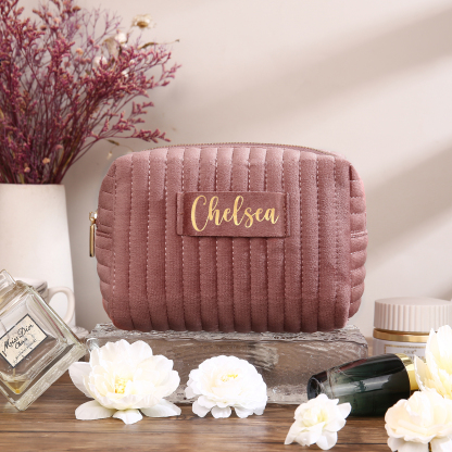 Trousse De Maquillage 1 Prénom Personnalisé Sac De Maquillage À Capacité Élevée Pour Femmes