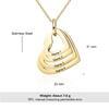Collier Personnalisé 4 Coeurs Pour Elle