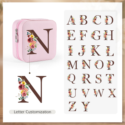 Boîte à Bijoux Personnalisé avec 26 Lettres
