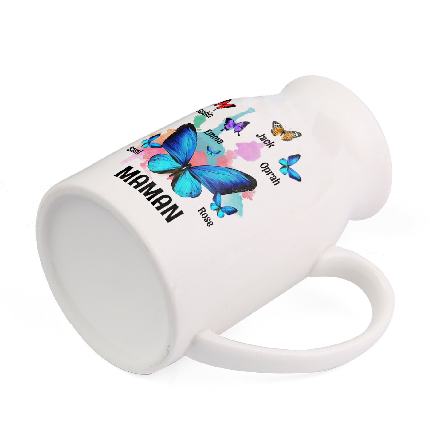 Vase à Fleurs Papillons 6 Prénoms Personnalisés avec Texte Décoration de la Maison