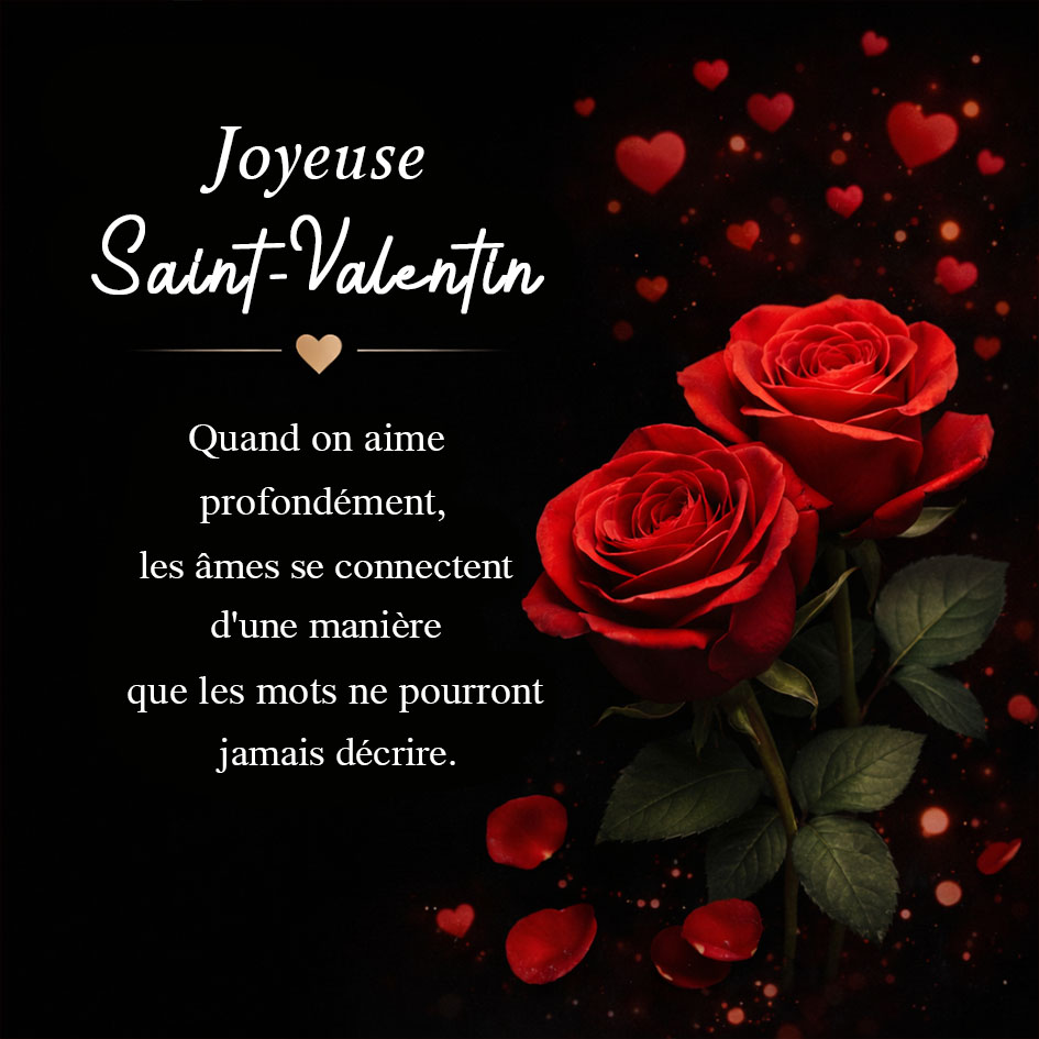 Carte Roses Rouges Cadeau Saint‑Valentin Romantique