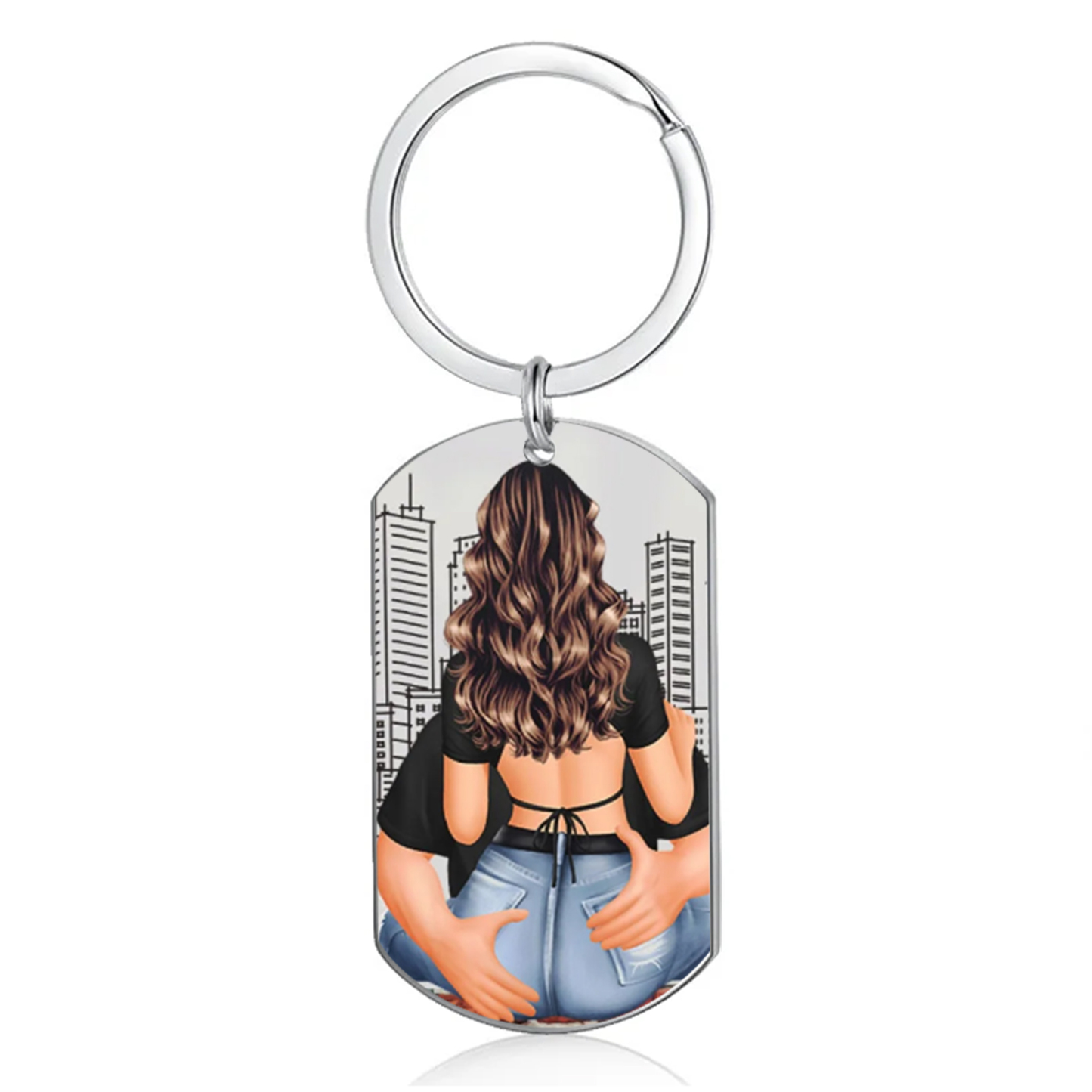 Porte-Clés 1 Prénom Personnalisé Pour Couple