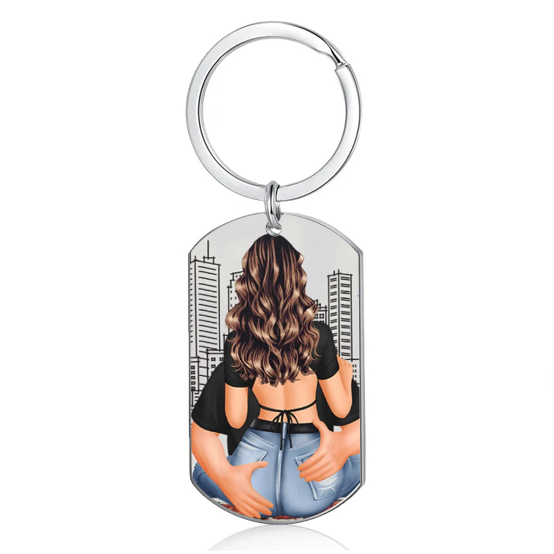 Porte-Clés 1 Prénom Personnalisé Pour Couple