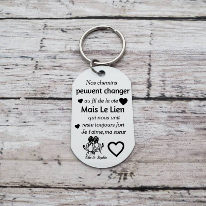 À Ma Meilleure Amie - Porte-Clés Photo et Texte Personnalisés