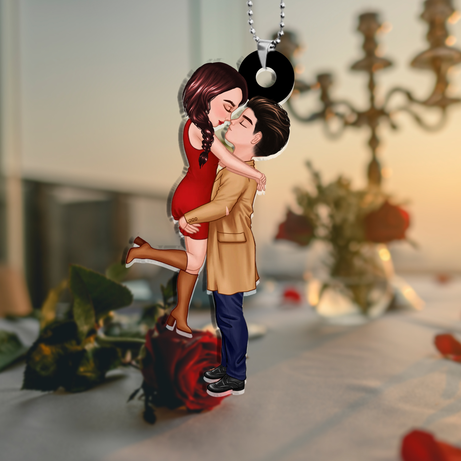 Ornements Acrylique Personnalisé pour Couple