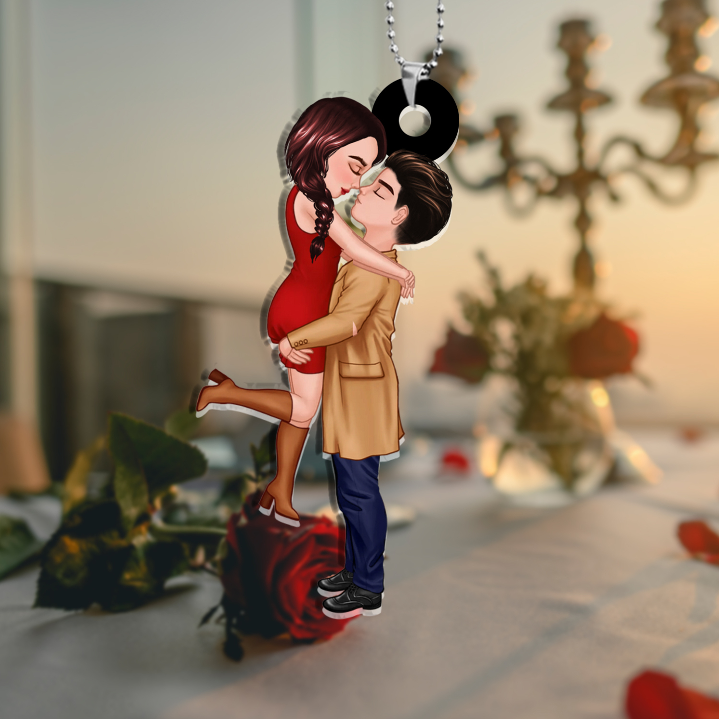 Ornements Acrylique Personnalisé pour Couple