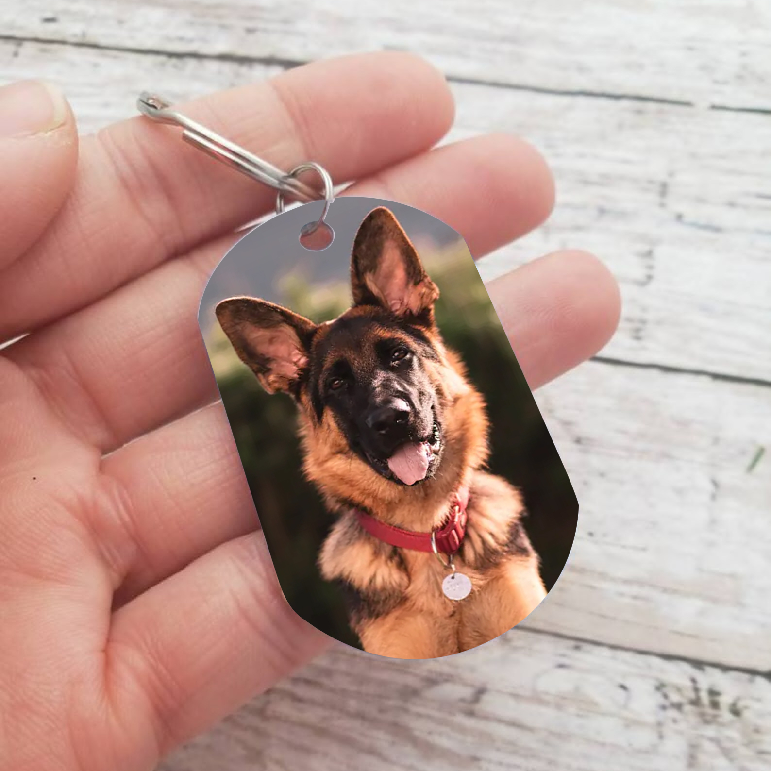 Porte-Clés 1 Prénom et Photo Personnalisés