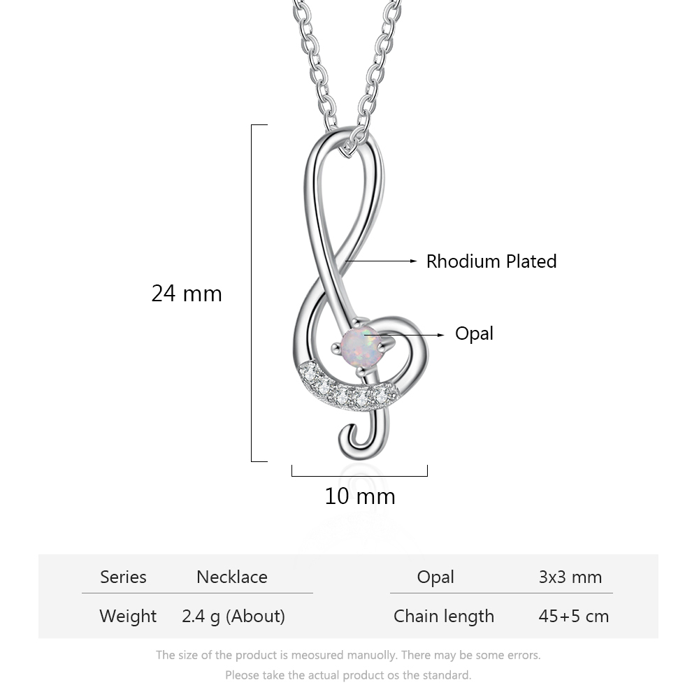 Collier Pendentif Notes de musique pour Femmes