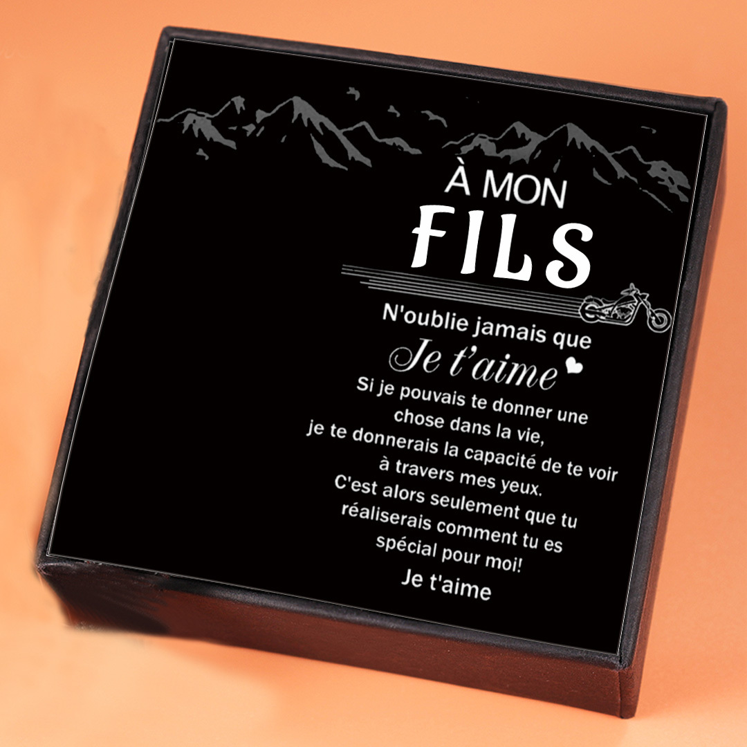 Carte avec coffre cadeau A Mon Fils 