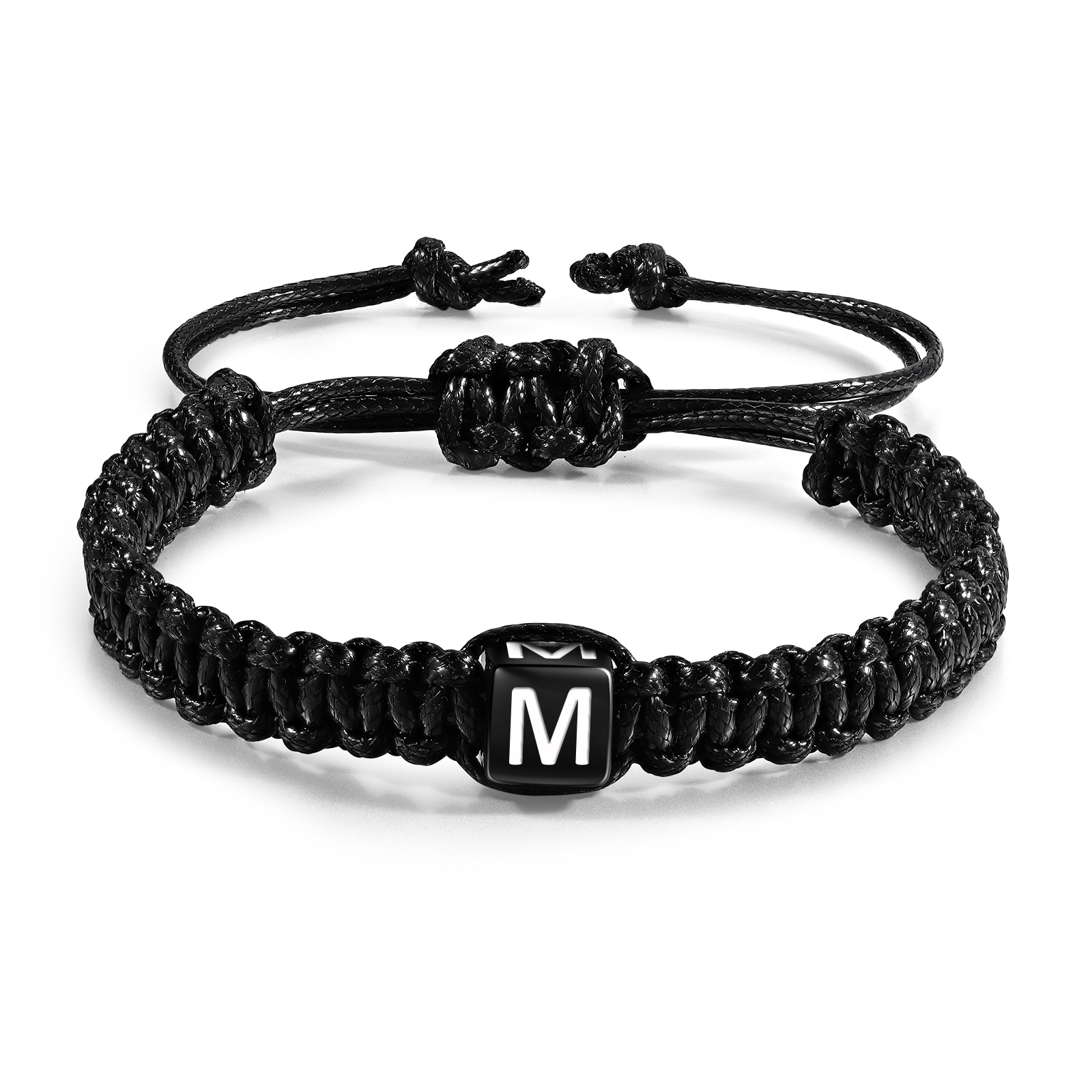 Bracelet en Cuir Dés 26 Lettres Personnalisées Bracelet Initiale｜Jessemade