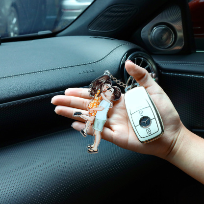 Porte-Clés 2 Prénoms Personnalisés Pour Couple | Jessemade