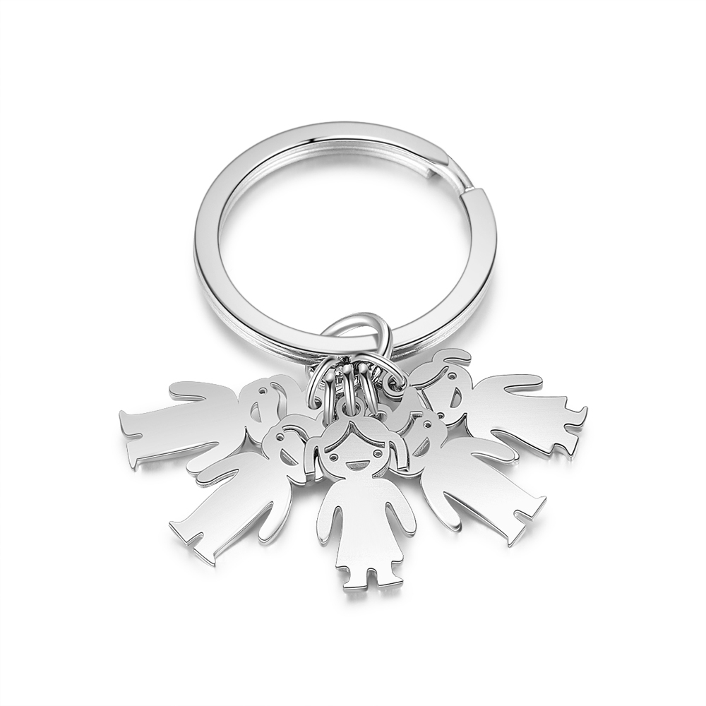 Porte-Clés Personnalisé Avec 3 Breloques Enfants