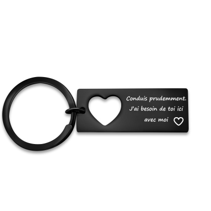 À Mon Homme - 2PCS Ensemble de Porte-clés et Bracelet Cœur  | Jessemade