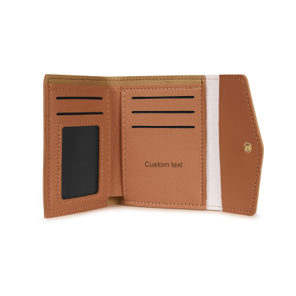 Portefeuille Femme Photo et Texte Personnalisés Porte-Monnaie Carte