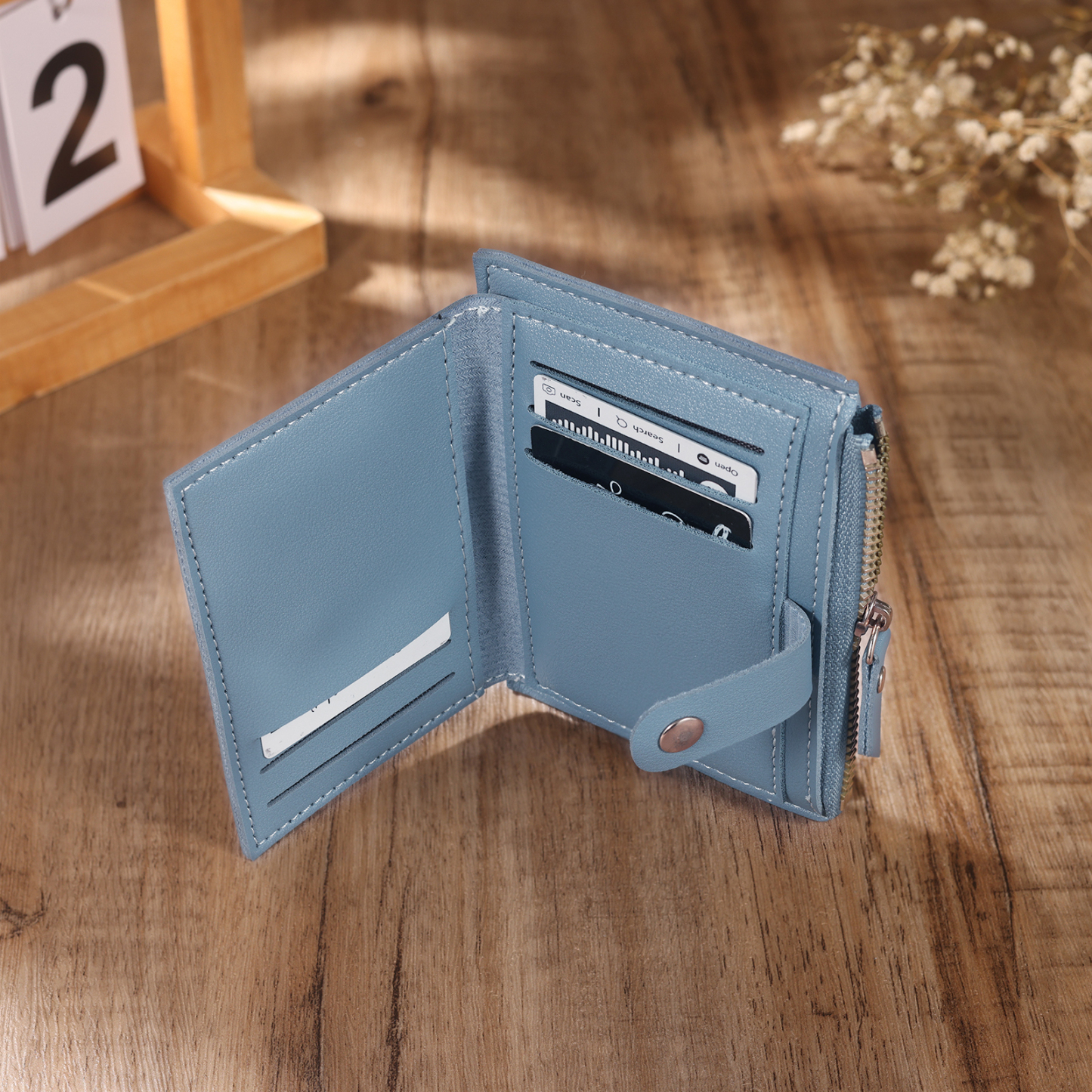 Portefeuille Femme Photo et Texte Personnalisés Porte-Monnaie Carte