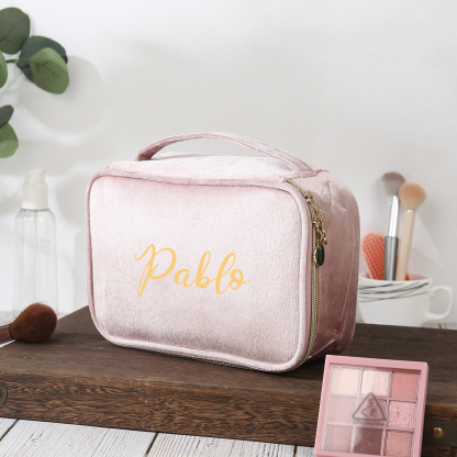 Trousse De Maquillage 1 Prénom Personnalisé Sac De Maquillage À Capacité Élevée Pour Femmes