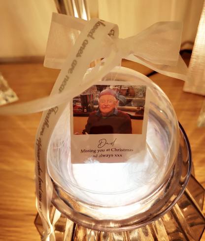 Ornements Boule transparente 1 photo Personnalisé avec 1 Prénom Personnalisé boule de noël  | Jessemade