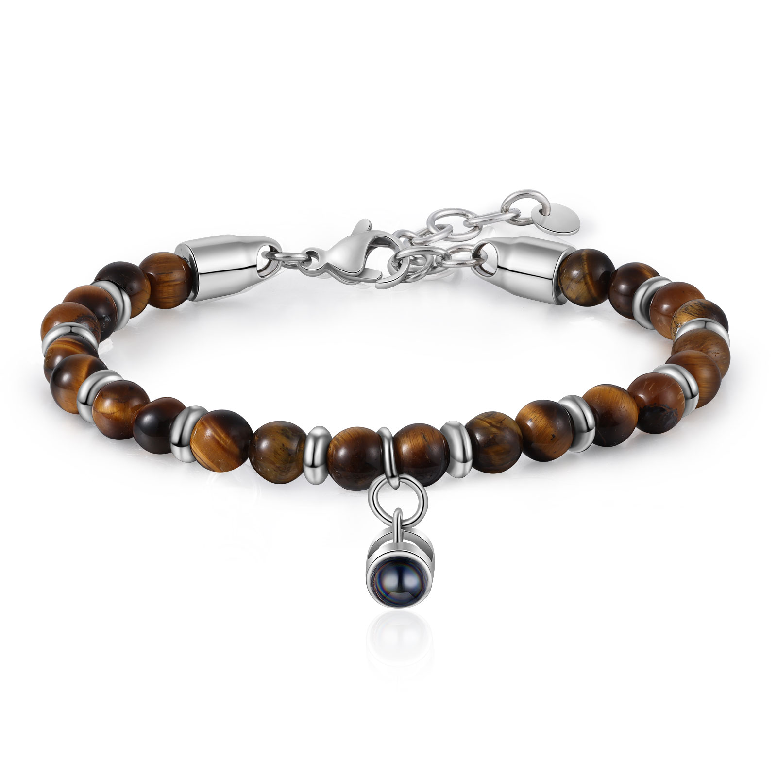 Bracelet Homme Projection de Pierres Photo Personnalisée