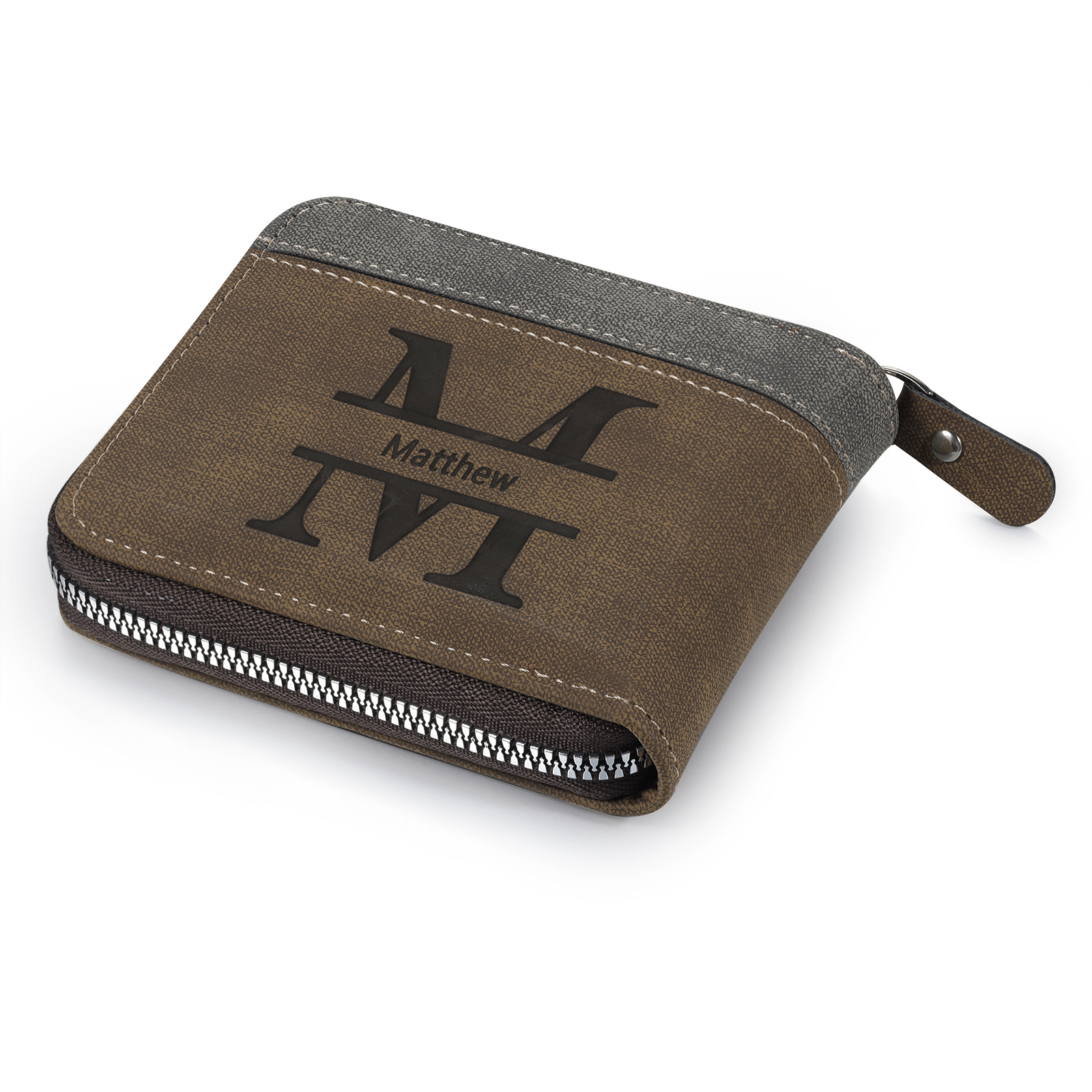 Portefeuille Classique 1 Prénom et Lettre Personnalisés avec Photo Porte-Monnaie Carte