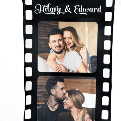 Couverture de Rouleau de Film Caméra 2 Prénoms Personnalisé avec 2 photo
