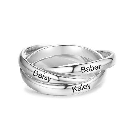 Bague Russe Charlize 3 Prénoms Personnalisés