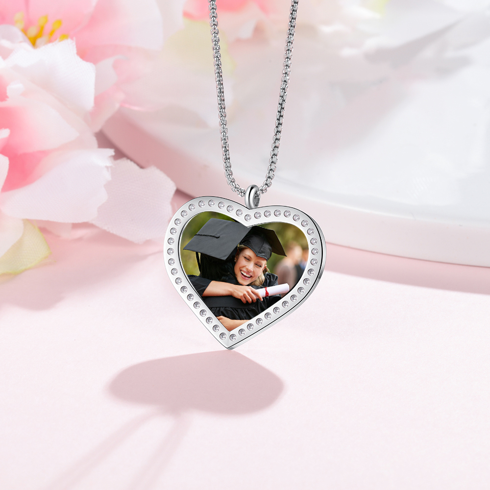 Collier Diplômé Pissenlit Prénom et Photo Personnalisés Cadeau de Graduation
