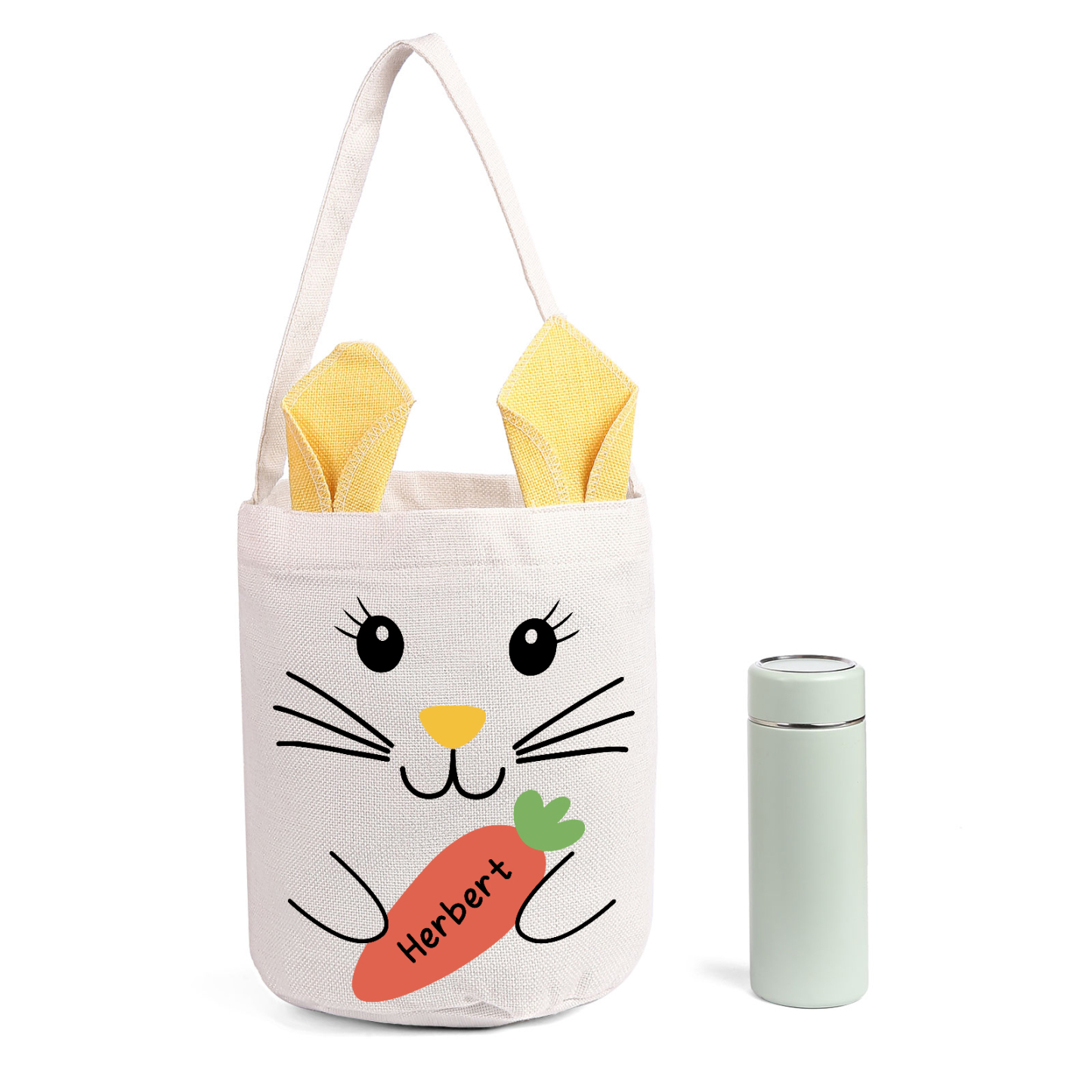 Sac de Pâques Lapin 1 Prénom Personnalisé
