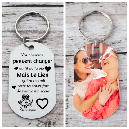 À Ma Meilleure Amie - Porte-Clés Photo et Texte Personnalisés