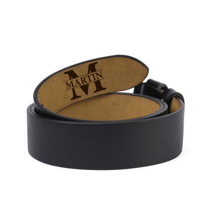 Ceinture en cuir pour Homme Personnalisée – Initiale & Prénom gravés à l’intérieur