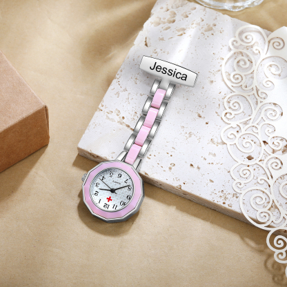 Montre de poche Infirmière Prénom Personnalisé