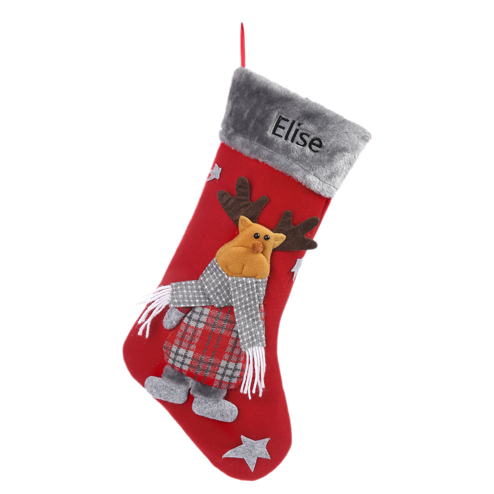 Ornements Chaussette Sac Cabas de Noël 1 Prénom Personnalisé