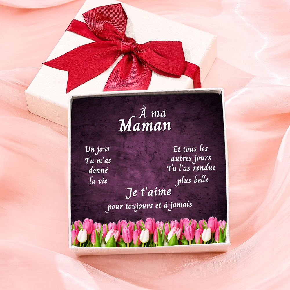 À ma Maman - Carte avec coffre cadeau
