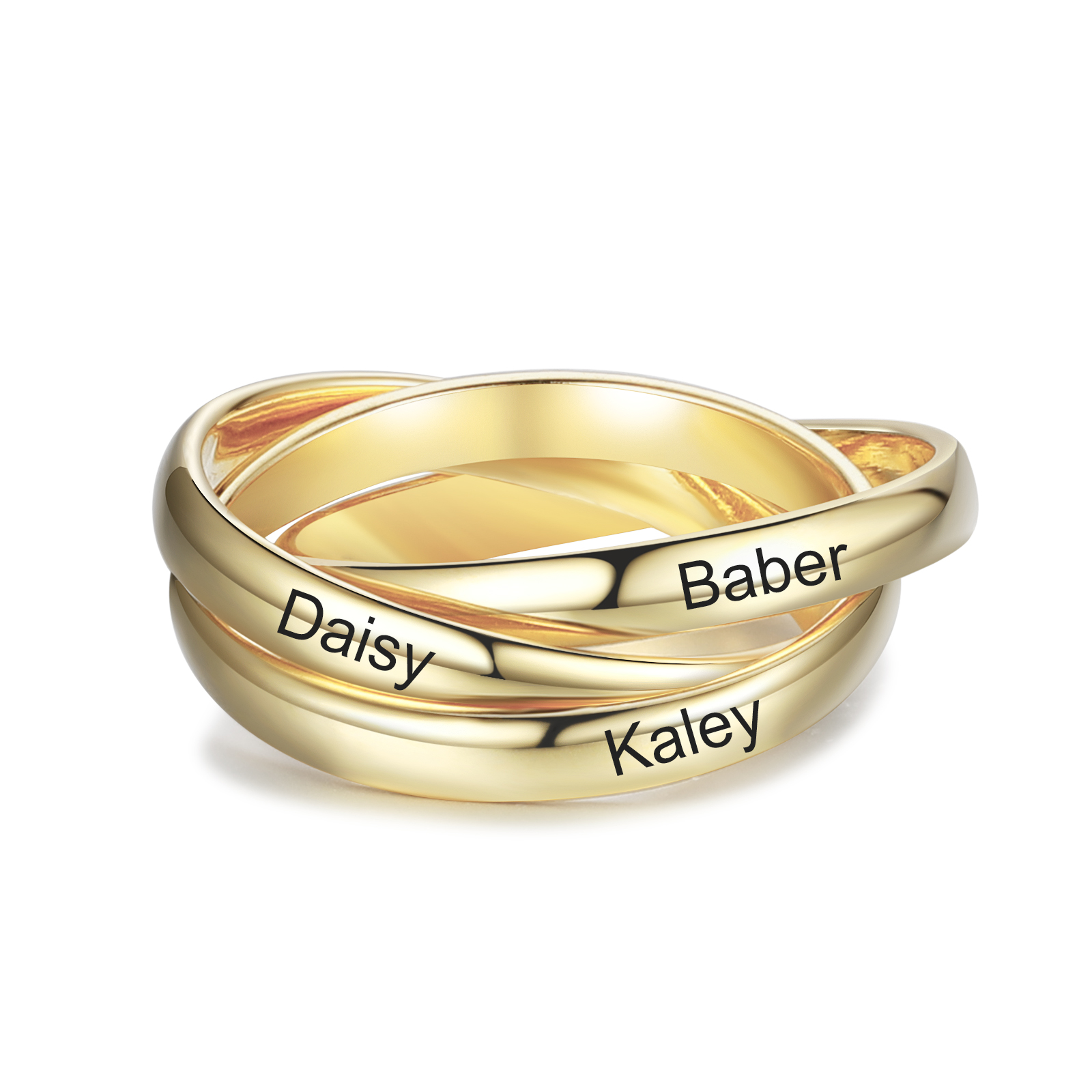 Bague Russe Charlize 3 Prénoms Personnalisés
