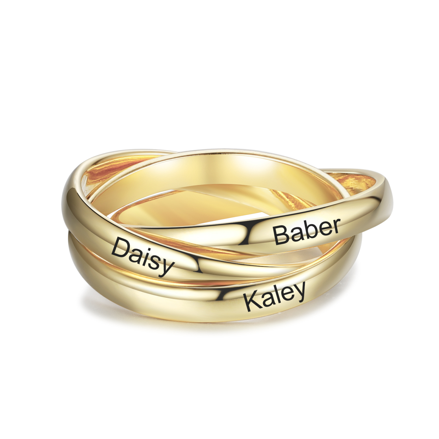 Bague Russe Charlize 3 Prénoms Personnalisés