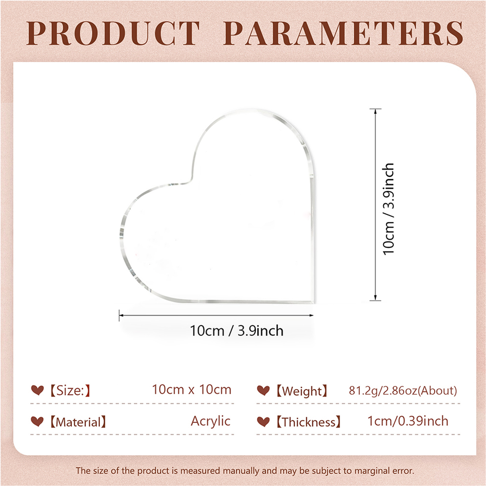 Plaque Acrylique Cœur Personnalisée – « Je t’aime tous les jours » – Cadeau Saint-Valentin pour Couple