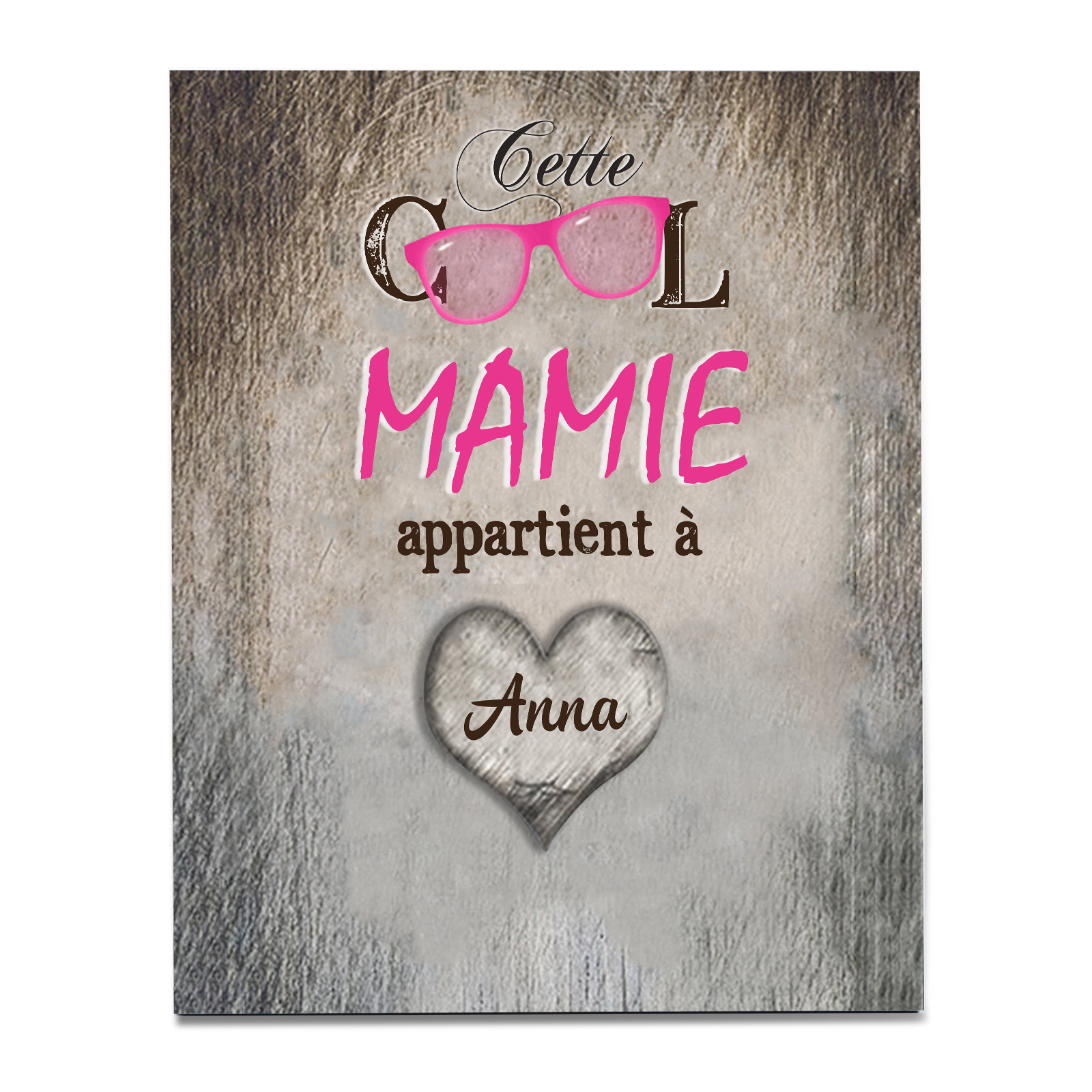 À ma Mamie - Cadre en Bois 1 Prénom Personnalisé cadeau pour Mamie