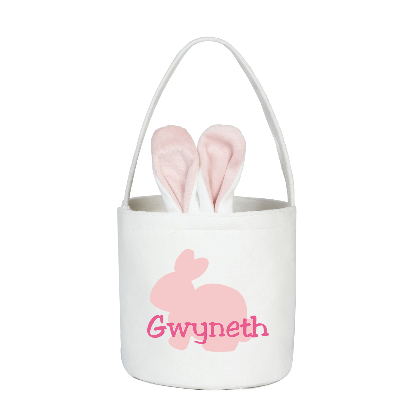 Sac de Pâques Lapin 1 Prénom Personnalisés Tote Bag Enfant