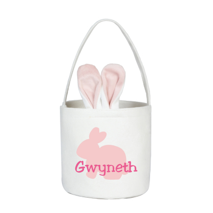 Sac de Pâques Lapin 1 Prénom Personnalisés Tote Bag Enfant