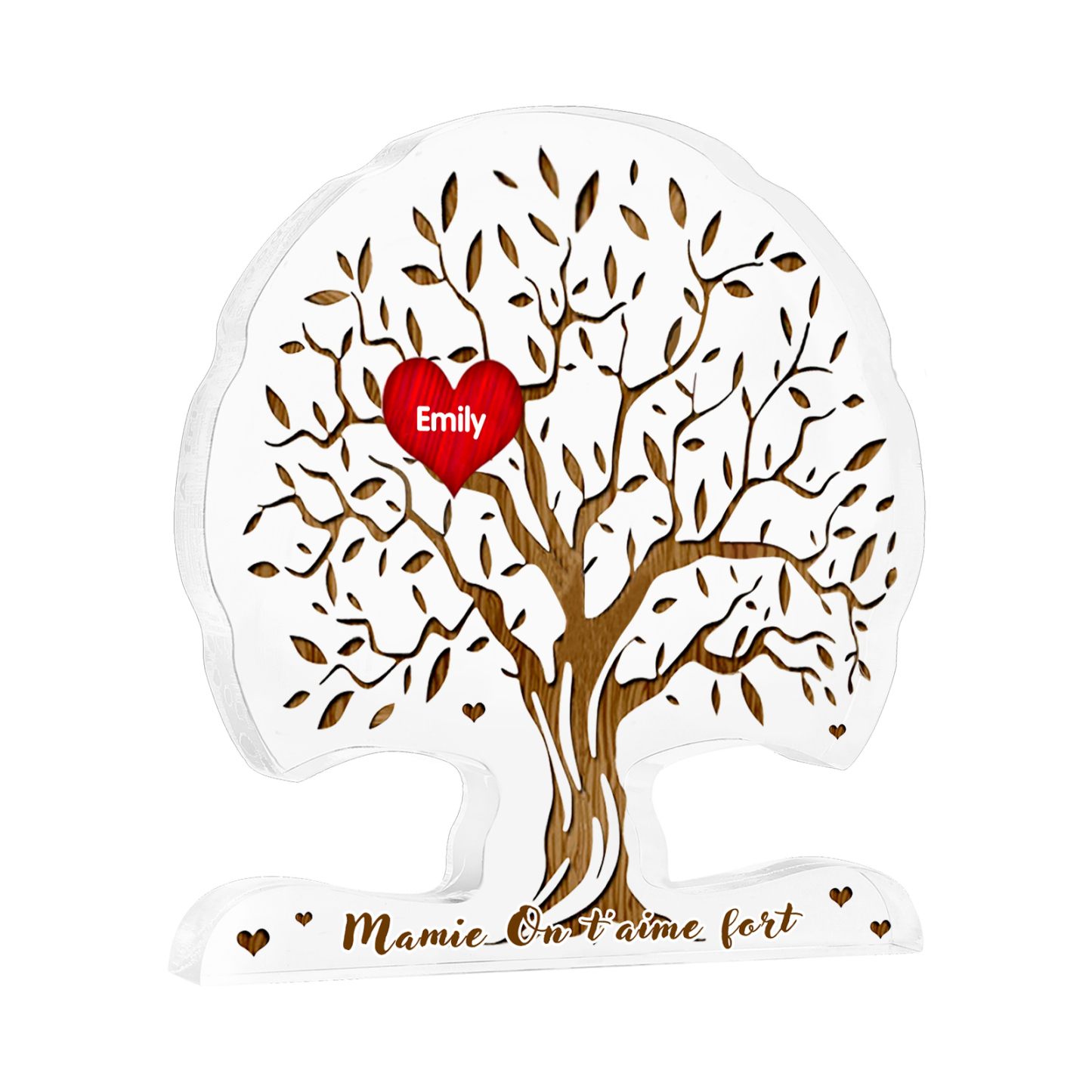 À Mamie - Plaque Acrylique en Forme d'Arbre de Vie Prénom Personnalisé avec Texte Cadeau Famille | Jessemade