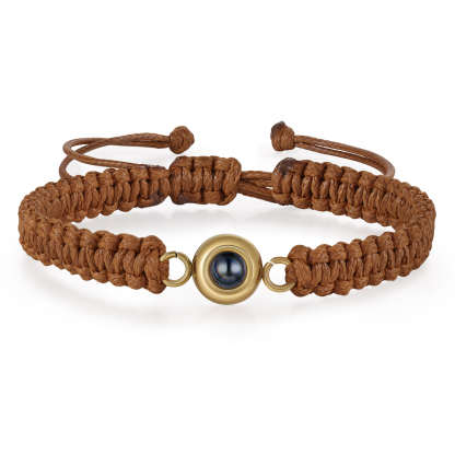 Bracelet Projection de Pierre avec Photo Personnalisée pour couple