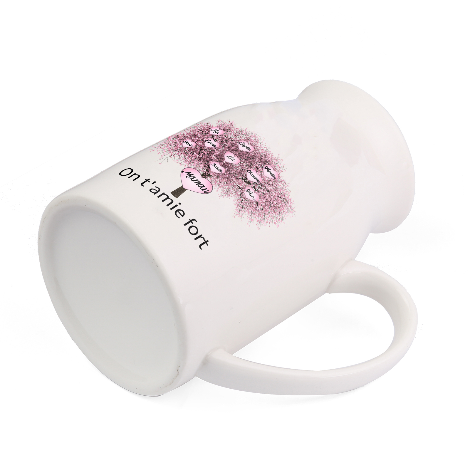 Vase à Fleurs Arbre 9 Prénoms Personnalisés avec 2 Textes Décoration de la Maison