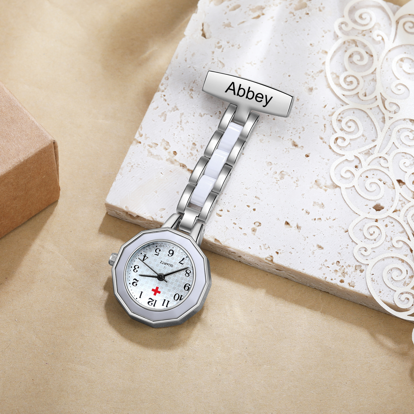 Montre de poche Infirmière Prénom Personnalisé