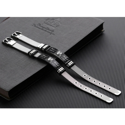 Bracelet Photo Personnalisé avec 2 Prénoms et 2 date