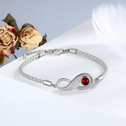 Bracelet 1 Prénoms Personnalisé Bracelet Couple Infini Bracelet de Saint-Valentin | Jessemade