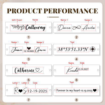 Bracelet Personnalisé Prénom – Bracelet Tennis réglable avec gravure (nom, date, texte ou symbole)