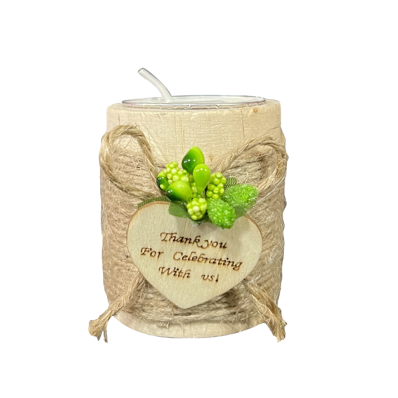 Bougeoir en Bois avec bougie